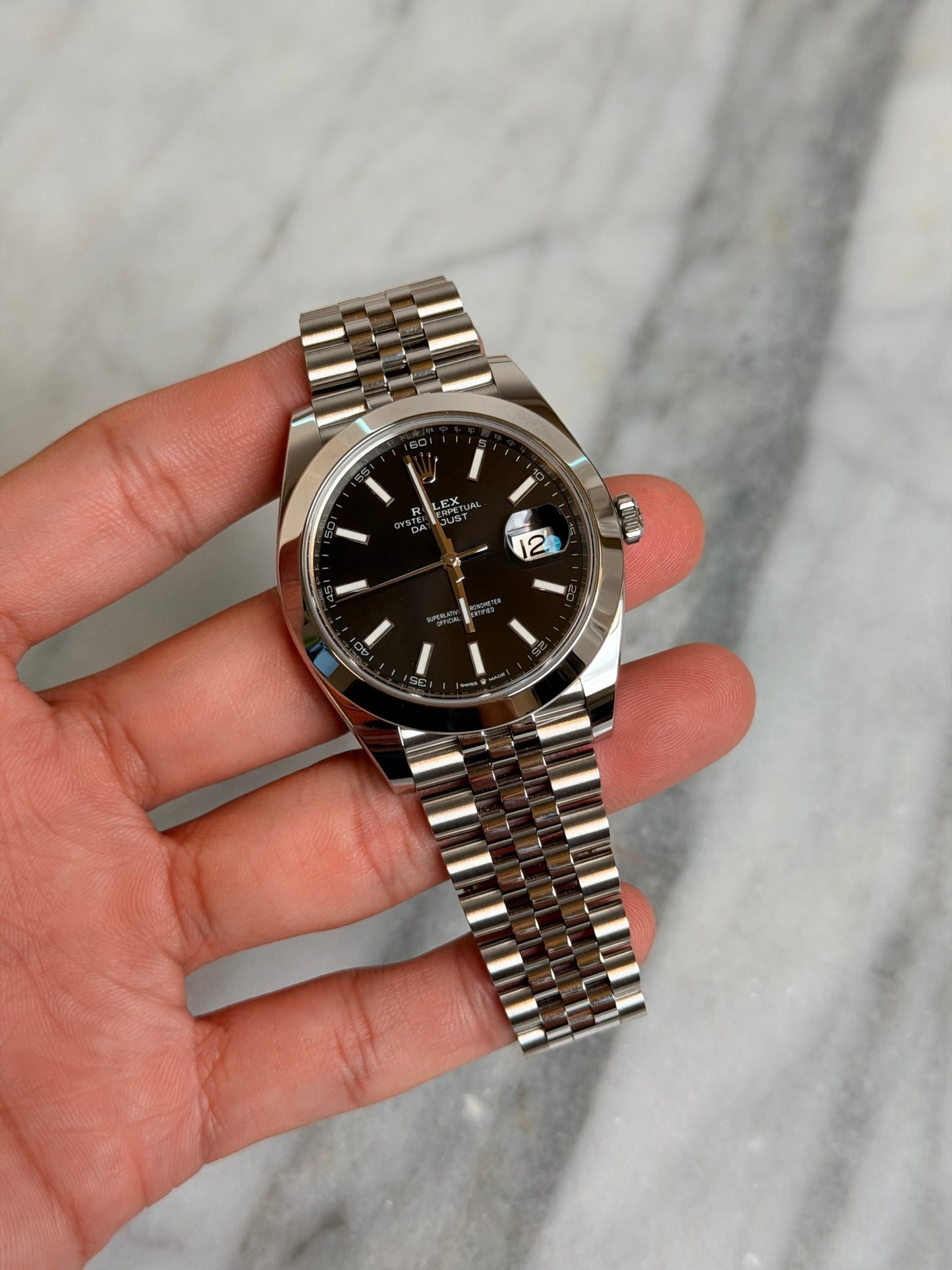 Rolex 2024 126300 Jubilee Black Index New Complete 14742