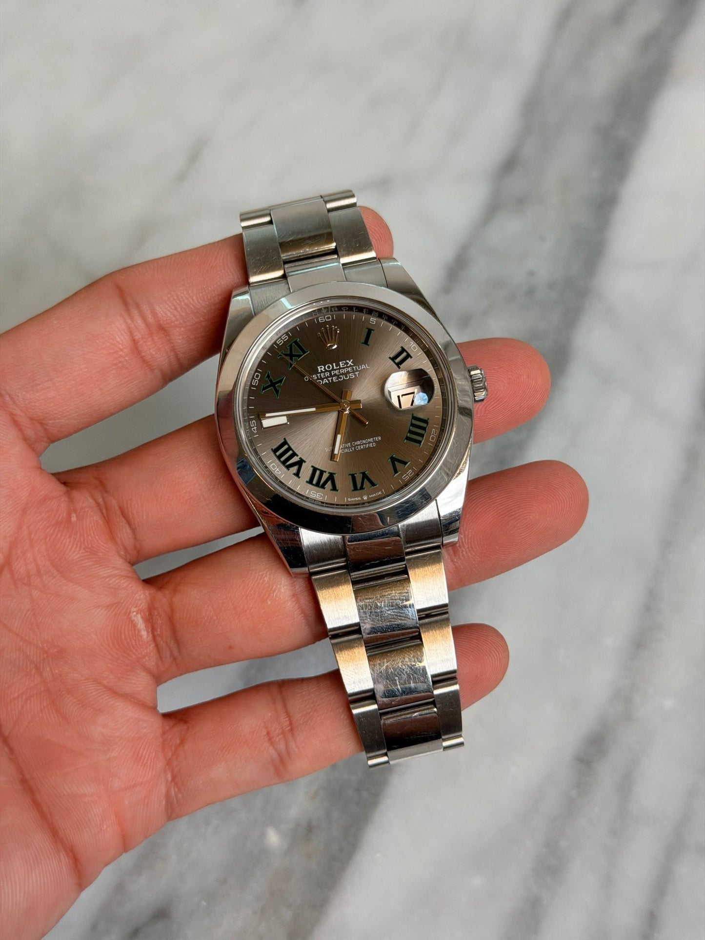 Rolex 2024 126300 Oyster Wimbledon Preowned Complete 14568