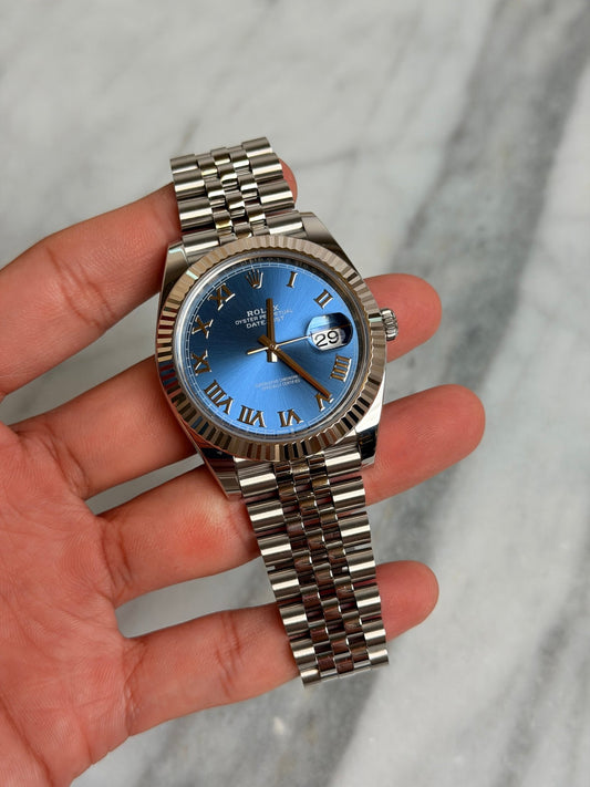 Rolex 2024 126334 Jubilee Blue Roman Preowned Complete 14676