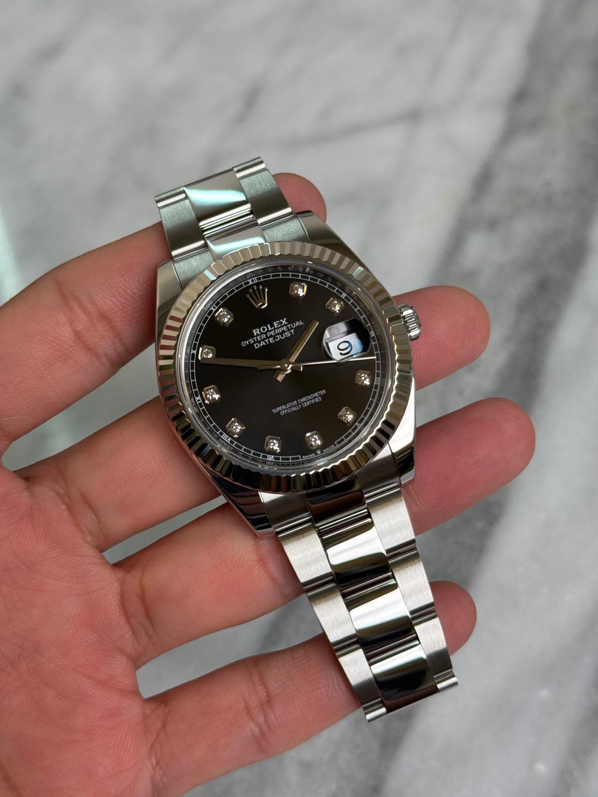 Rolex 2024 126334G Oyster Black Diamond Like New Complete 10261