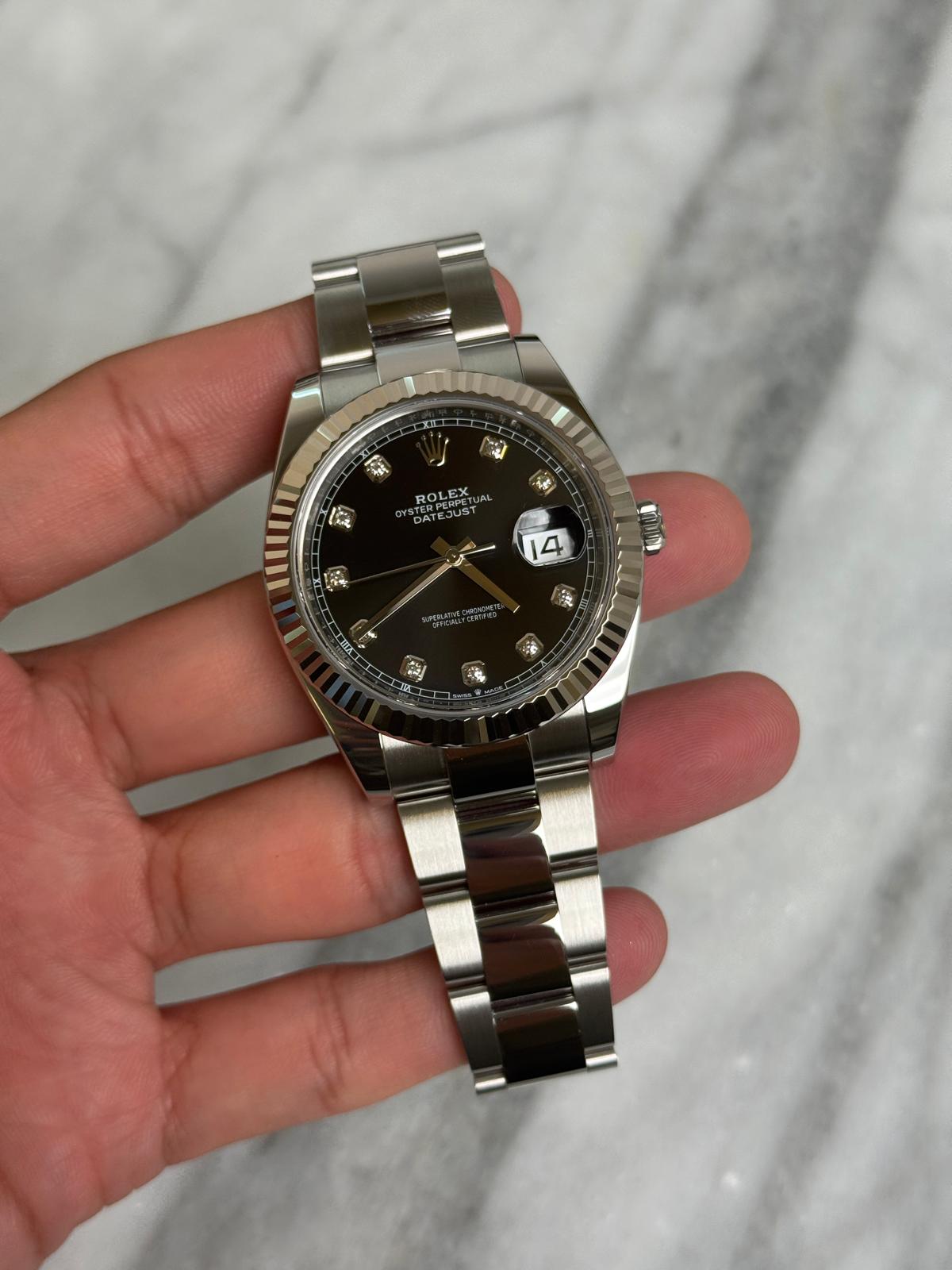 Rolex 2024 126334G Oyster Black Diamond New Complete 11992
