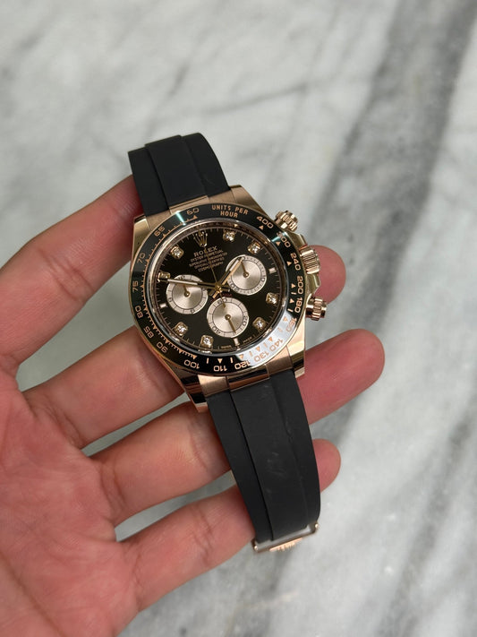 Rolex 2024 126515G Black Diamond, EE Straps Preowned Complete 12697