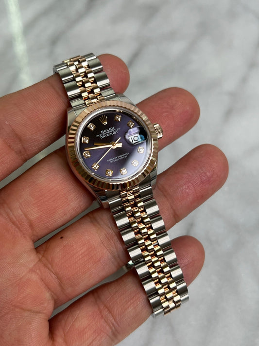 Rolex 2024 279171G Jubilee Purple Diamond DJ28 New Complete w/ White Tag 14022