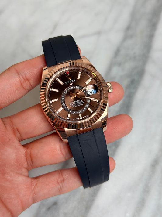 Rolex 2024 336235 Choco Skyflex, EF Straps Preowned Good Complete 13999
