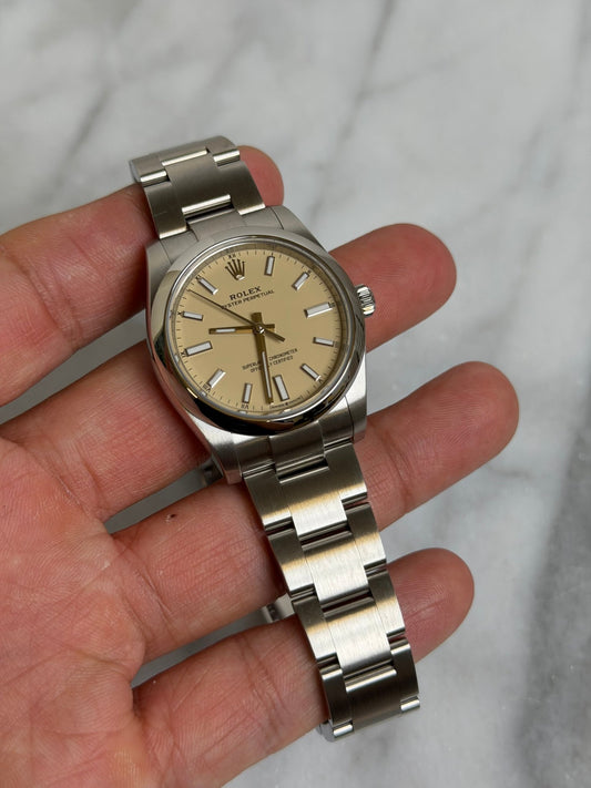 Rolex 2025 124200 Beige OP34 New Complete 14448