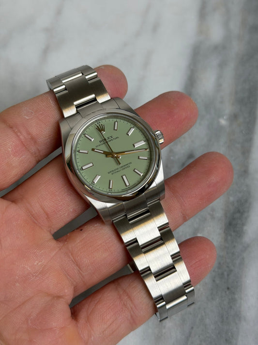 Rolex 2025 124200 Pistachio OP34 New Complete 14377
