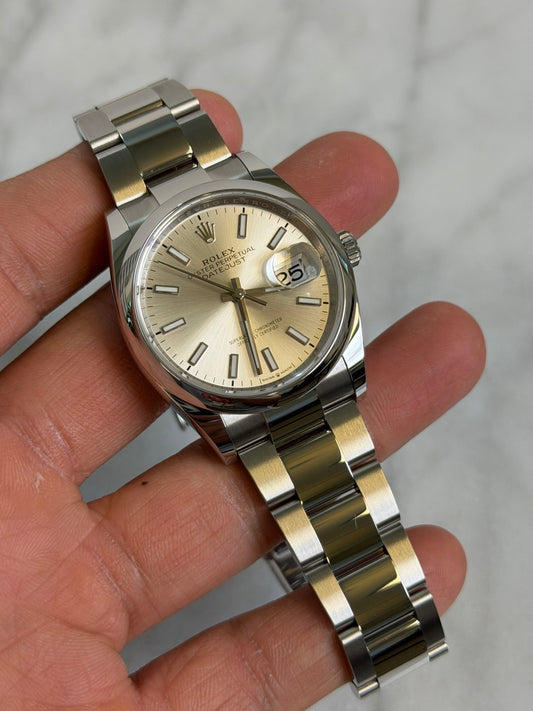 Rolex 2025 126200 Oyster Silver Index DJ36 Like New Complete 14832