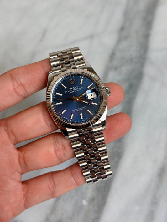 Rolex 2025 126234 Jubilee Blue Index Preowned Complete 14725