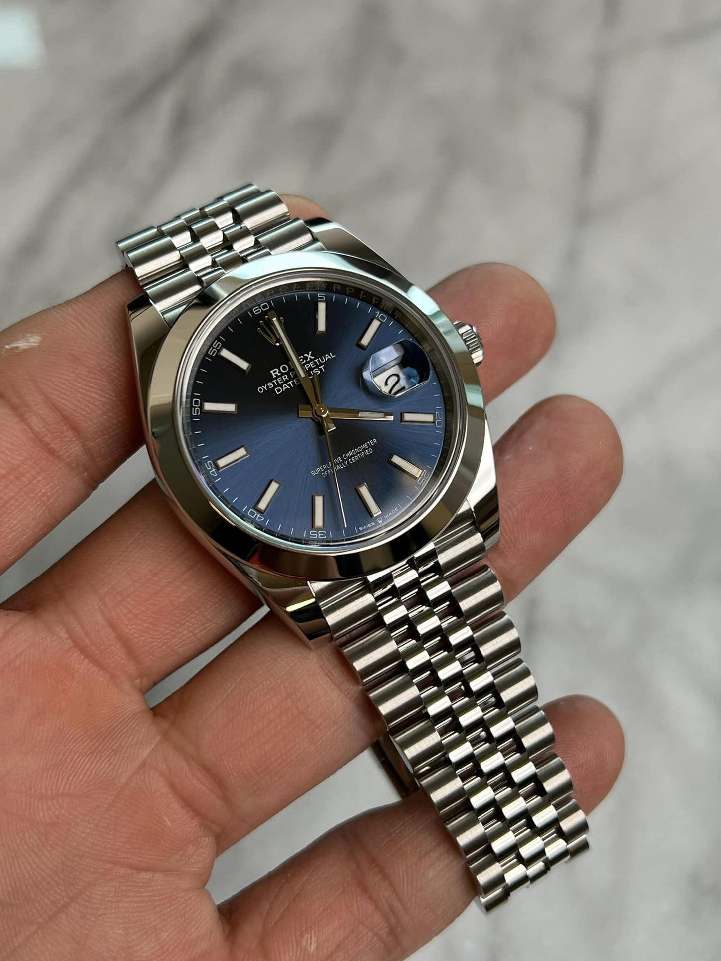 Rolex 2025 126300 Jubilee Blue Index New Complete 13572