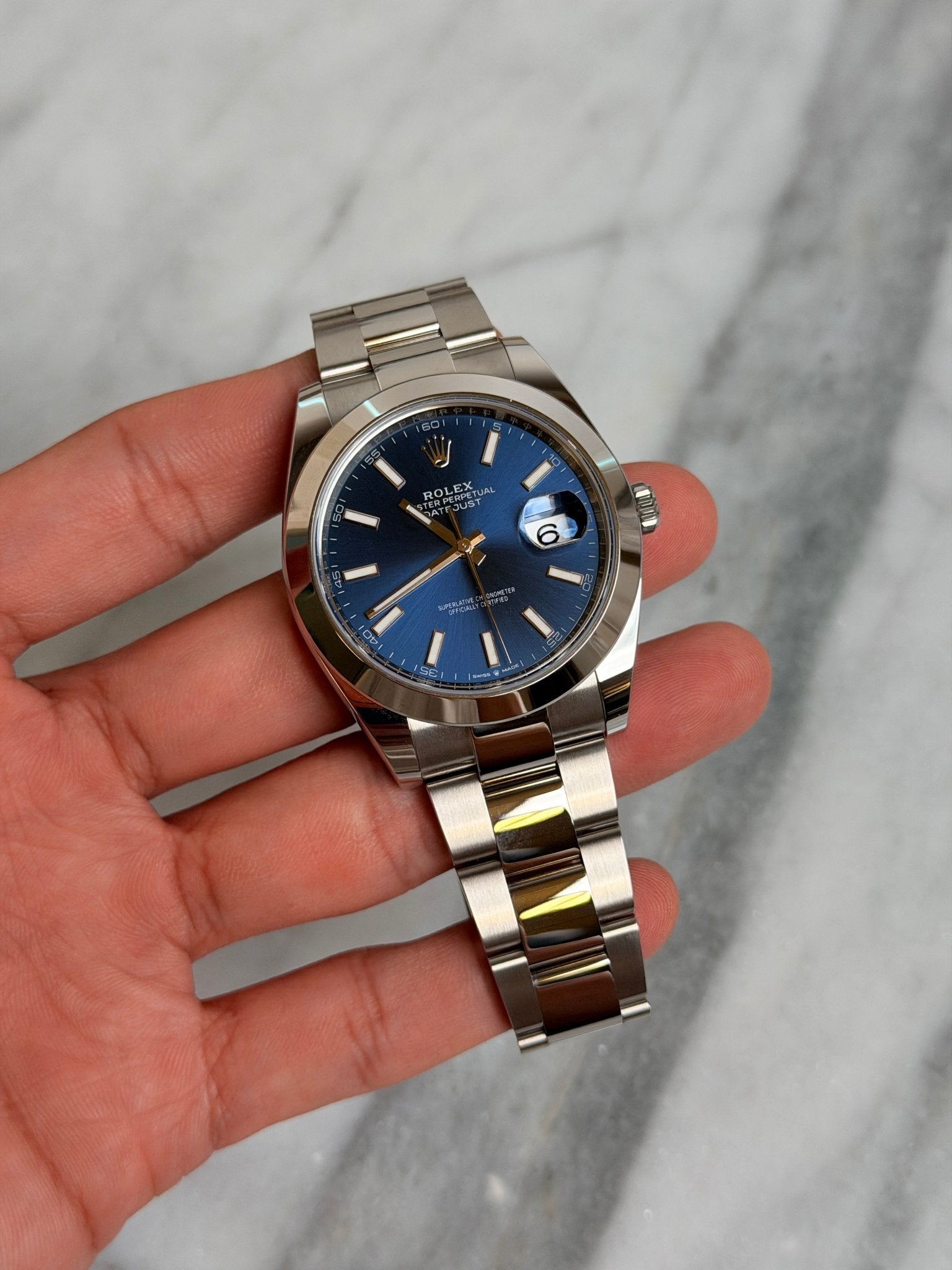 Rolex 2025 126300 Oyster Blue Index New Complete 14675