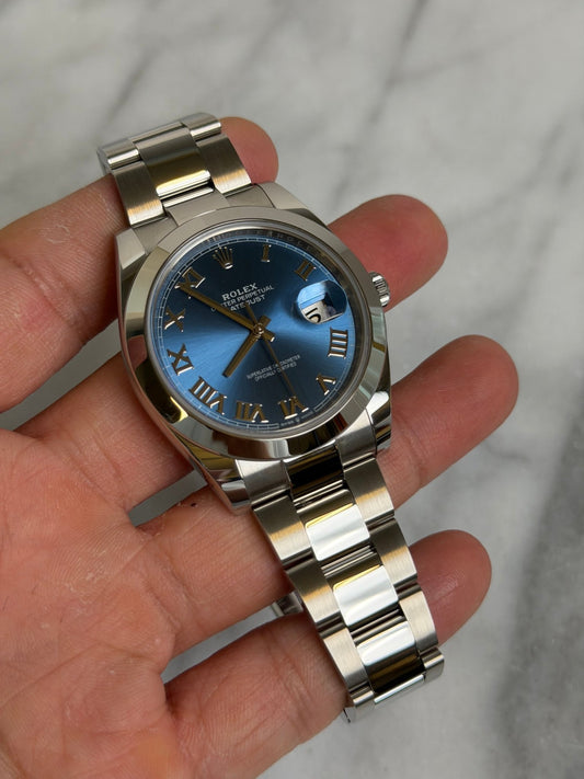 Rolex 2025 126300 Oyster Blue Roman New Complete 14378