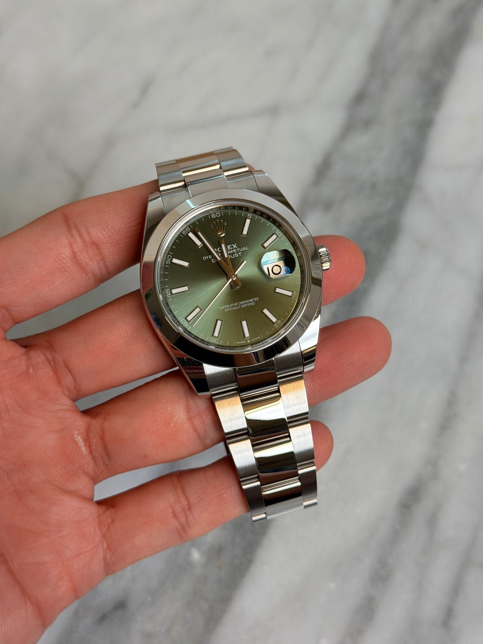 Rolex 2025 126300 Oyster Green Index New Complete 14587