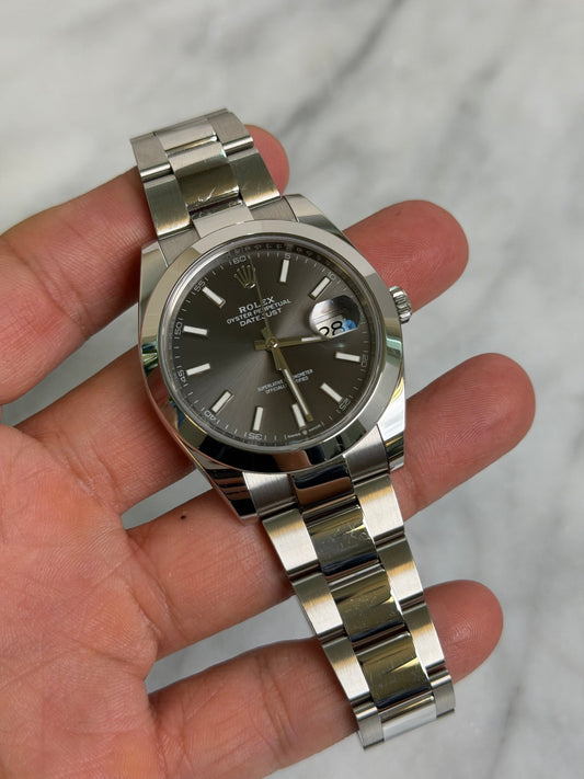 Rolex 2025 126300 Oyster Grey Index Preowned Complete 14515