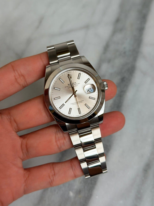 Rolex 2025 126300 Oyster Silver Index New Complete 13564