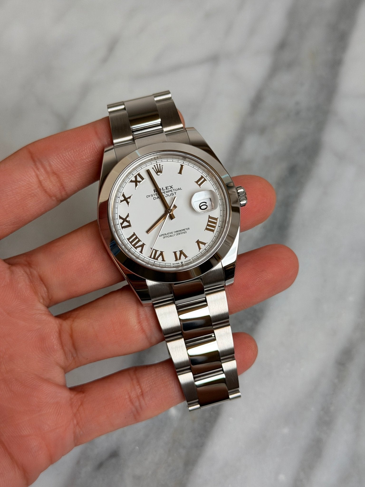Rolex 2025 126300 Oyster White Roman New Complete 14316