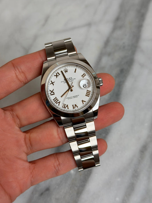 Rolex 2025 126300 Oyster White Roman New Complete 14316