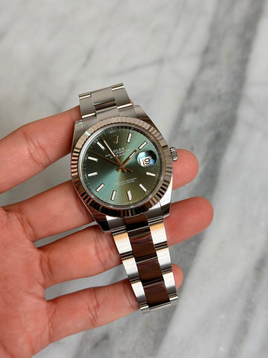 Rolex 2025 126334 Oyster Green Index New Complete w/ White Tag 14732
