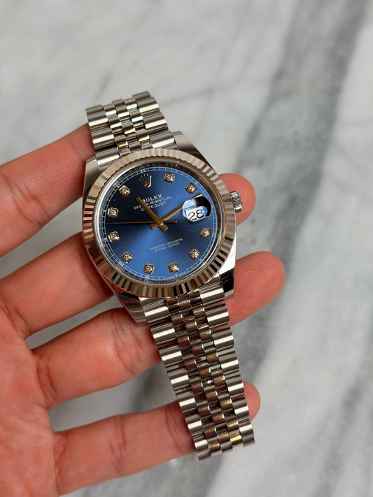 Rolex 2025 126334G Jubilee Blue Diamond Preowned Complete 14677