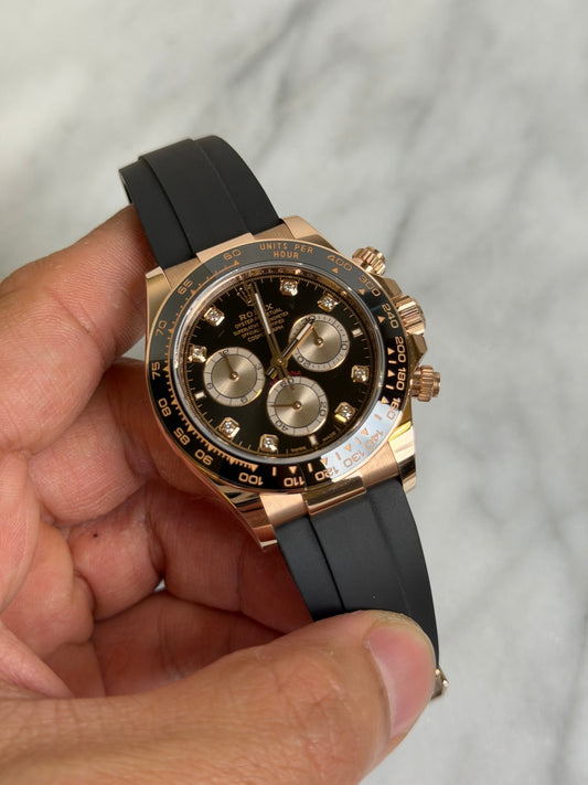 Rolex 2025 126515G Black Diamond, CE Straps Preowned Complete 14390