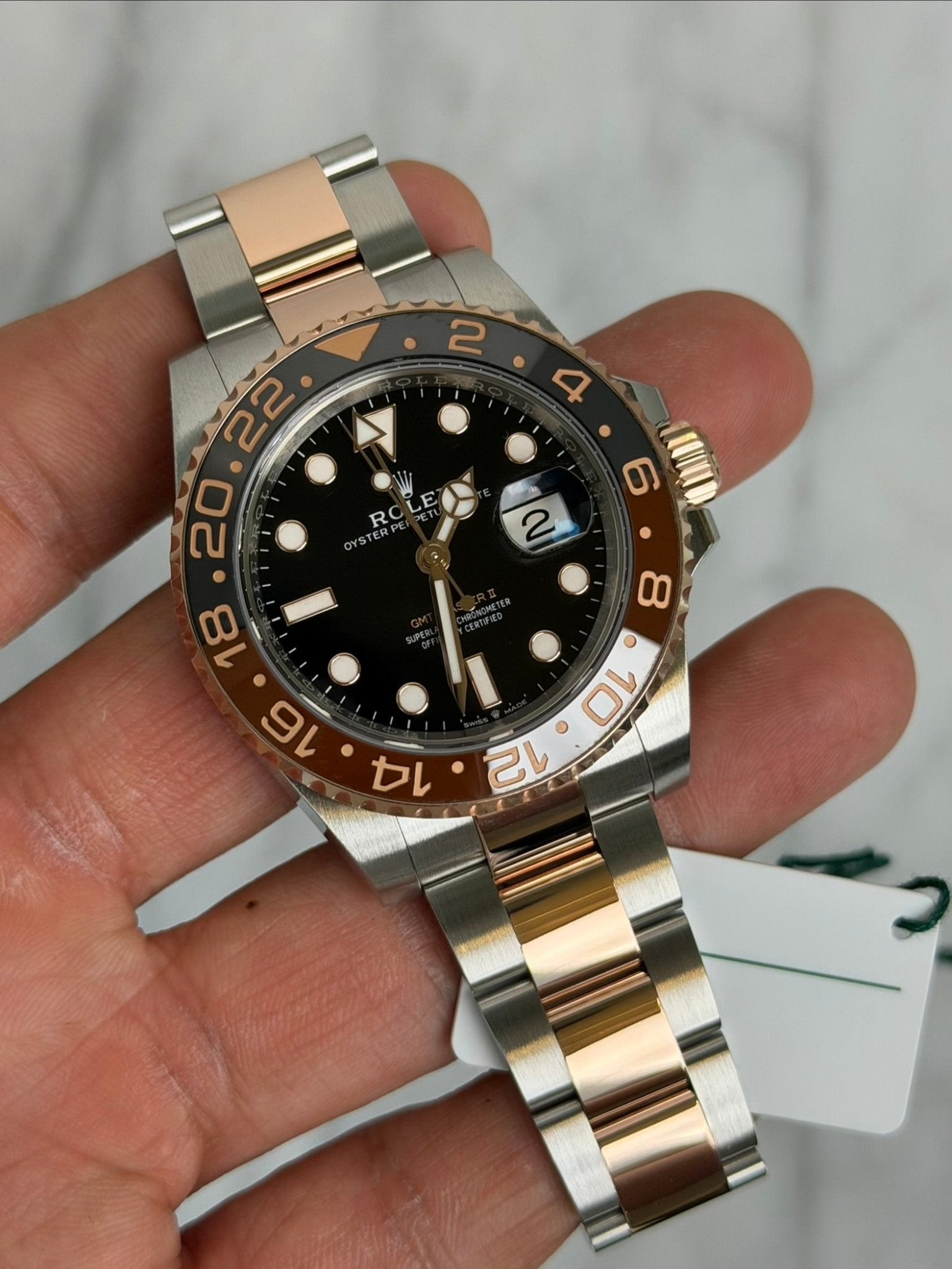 Rolex 2025 126711CHNR Rootbeer Preowned and Polished Complete 14924