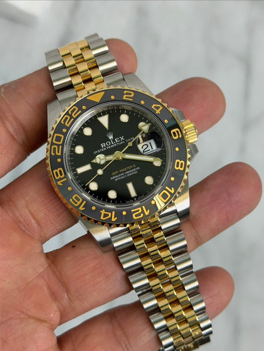 Rolex 2025 126713GRNR TT GMT Preowned Good Complete 14716