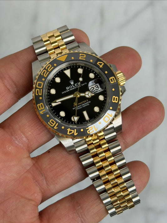 Rolex 2025 126713GRNR TT GMT Preowned Good Complete 14925