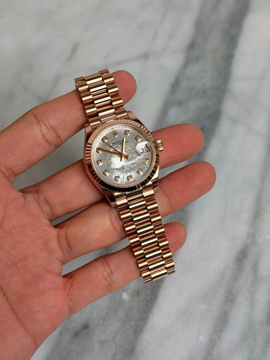 Rolex 2025 278275NG MOP Diamond DD31 Preowned Good Complete 14361