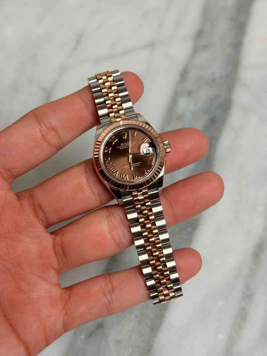 Rolex 2025 279171 Jubilee Choco Roman DJ28 Preowned Good Complete 13327