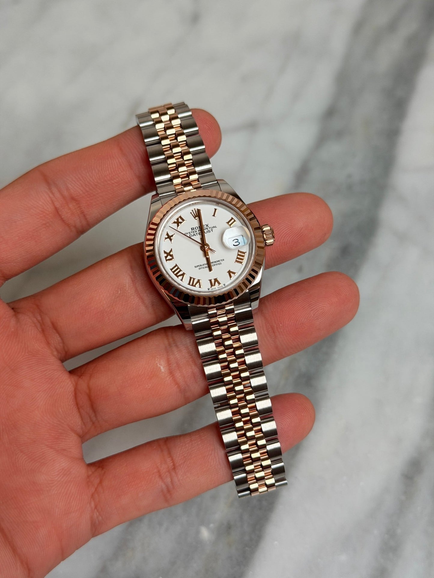 Rolex 2025 279171 Jubilee White Roman DJ28 New Complete 13614