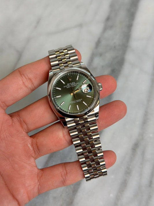 Rolex 2026 126200 Jubilee Green Index New Complete 14548