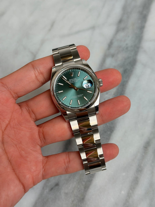 Rolex 2026 126200 Oyster Green Index DJ36 Preowned Complete 14641