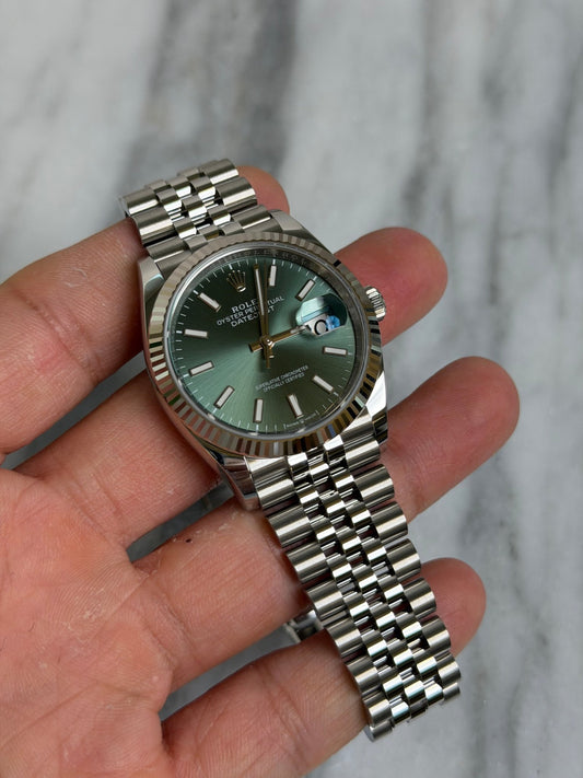 Rolex 2026 126234 Jubilee Green Index DJ36 New Complete 14379
