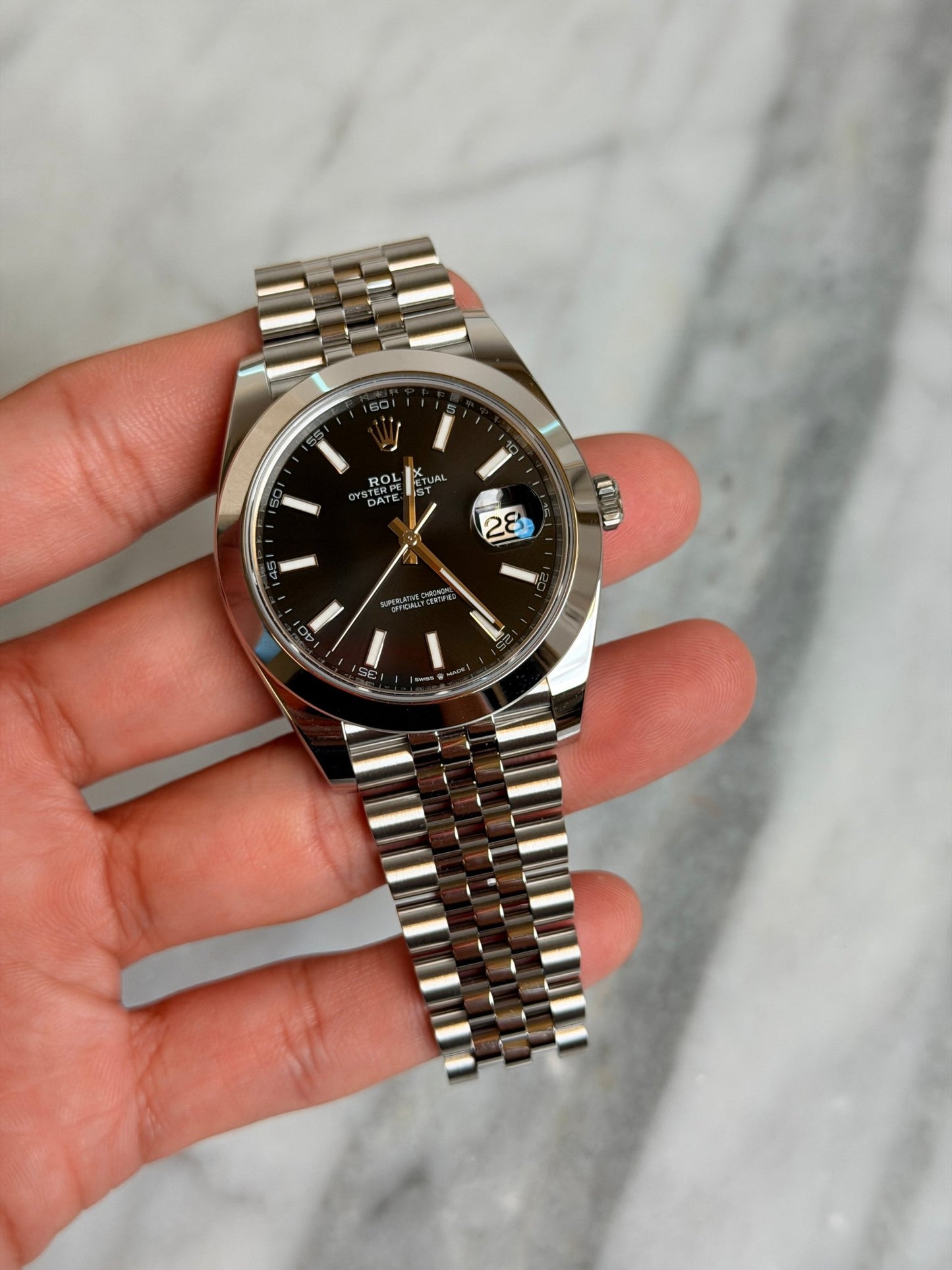 Rolex 2026 126300 Jubilee Black Index New Complete 14764