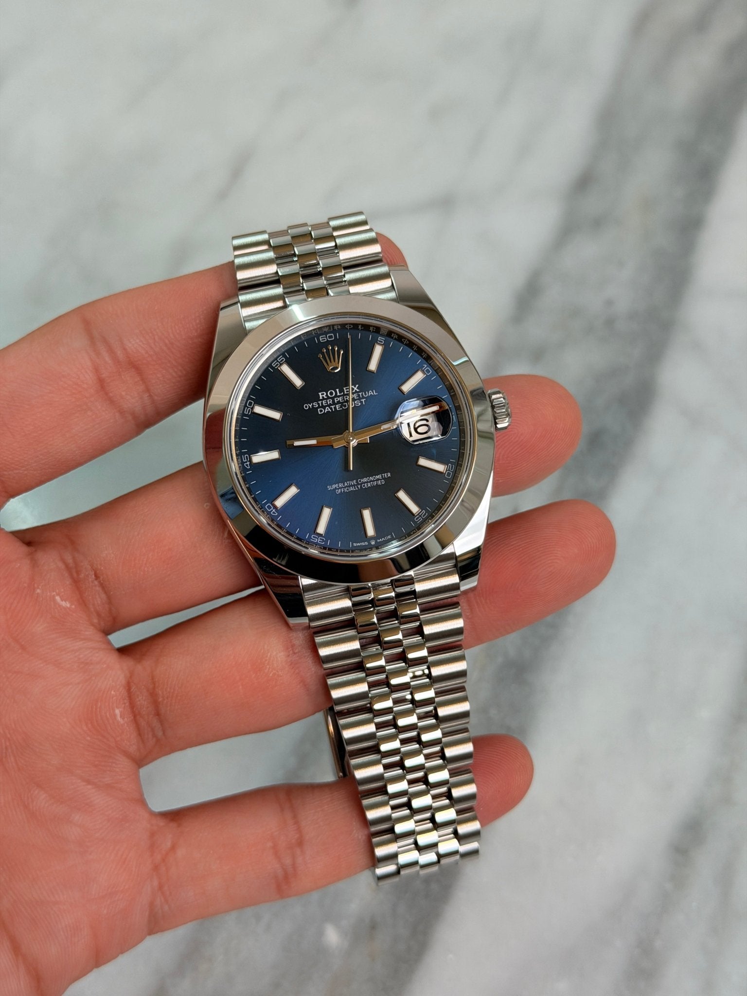 Rolex 2026 126300 Jubilee Blue Index New Complete 14257