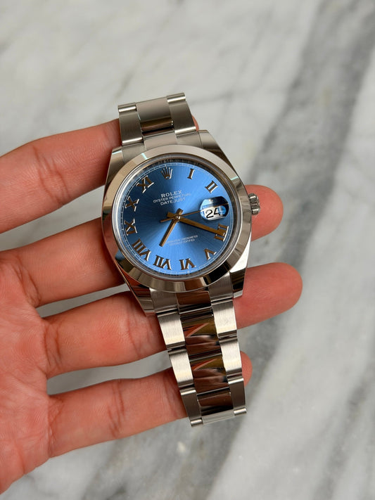 Rolex 2026 126300 Oyster Blue Roman New Complete 14660