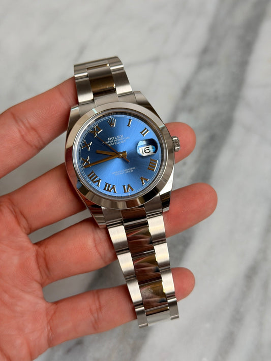 Rolex 2026 126300 Oyster Blue Roman New Complete 14665