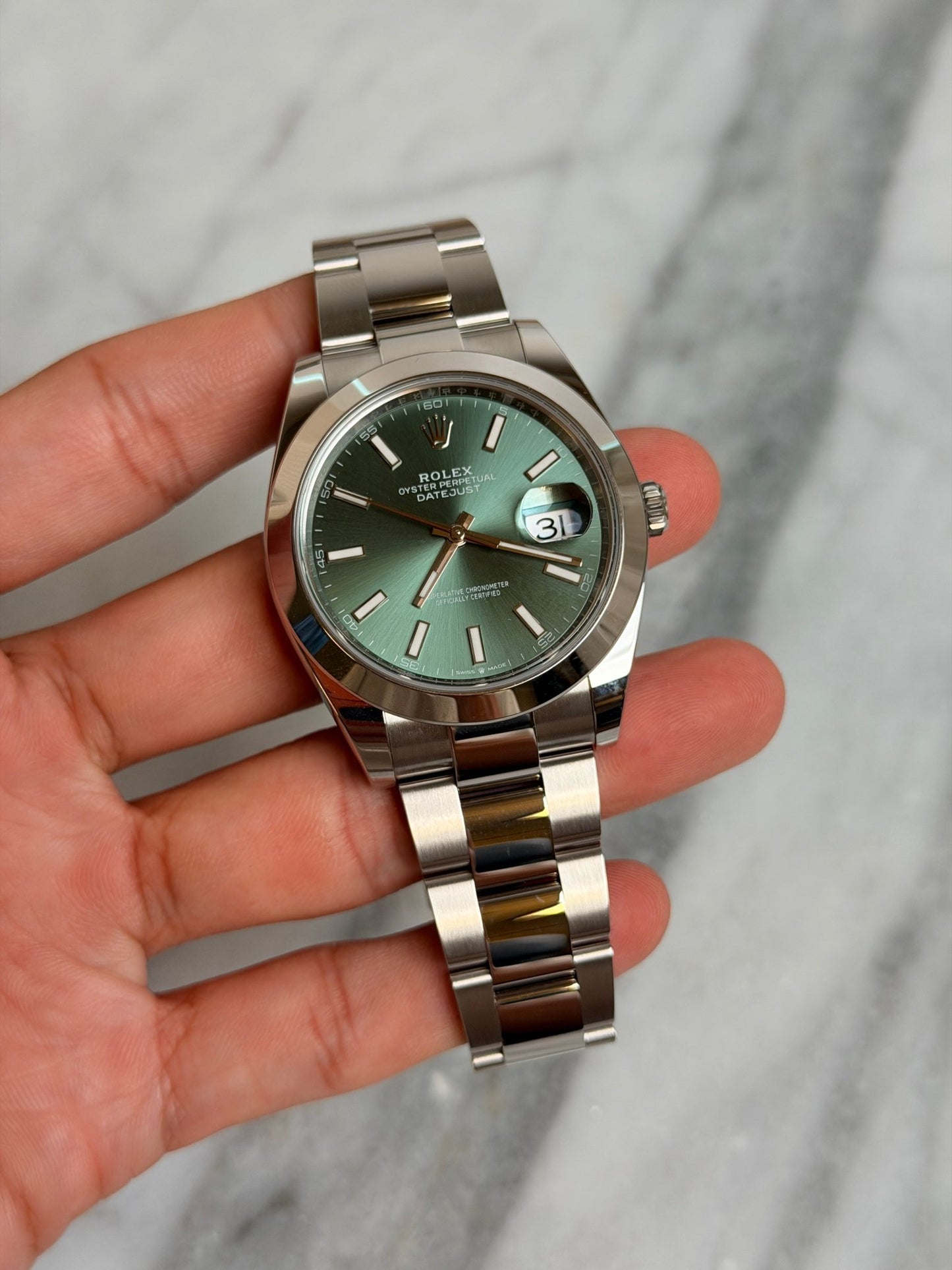 Rolex 2026 126300 Oyster Green Index New Complete 14666