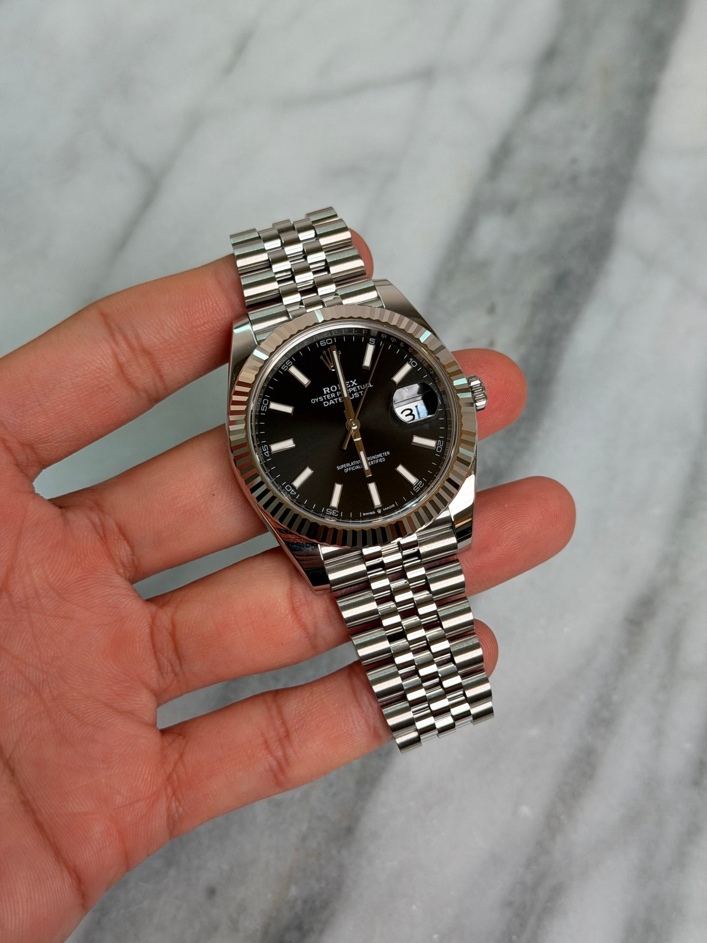 Rolex 2026 126334 Jubilee Black Index New Complete 14880