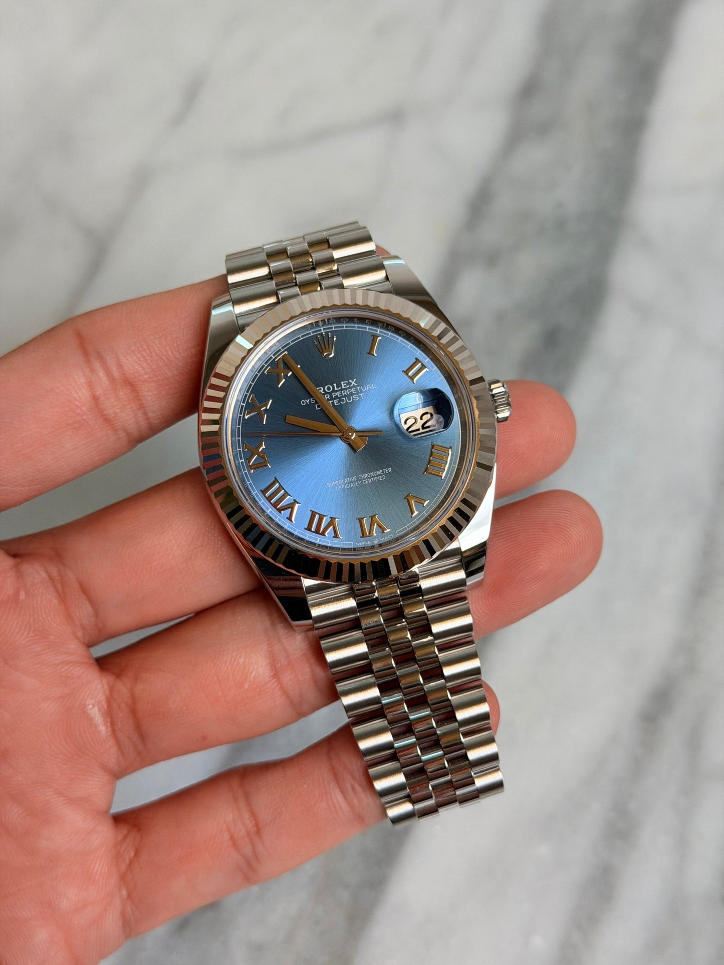 Rolex 2026 126334 Jubilee Blue Roman New Complete 14547