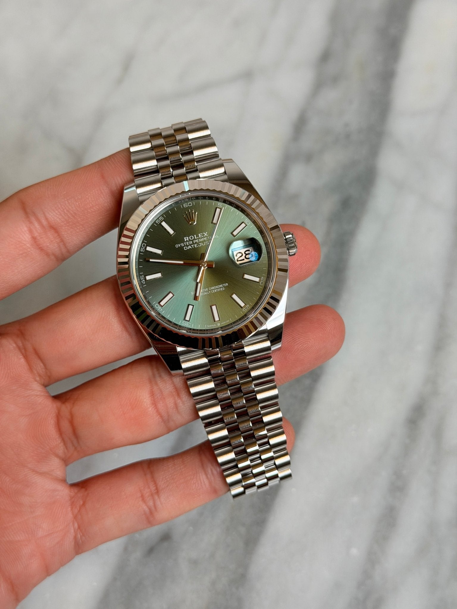 Rolex 2026 126334 Jubilee Green Index New Complete 14748