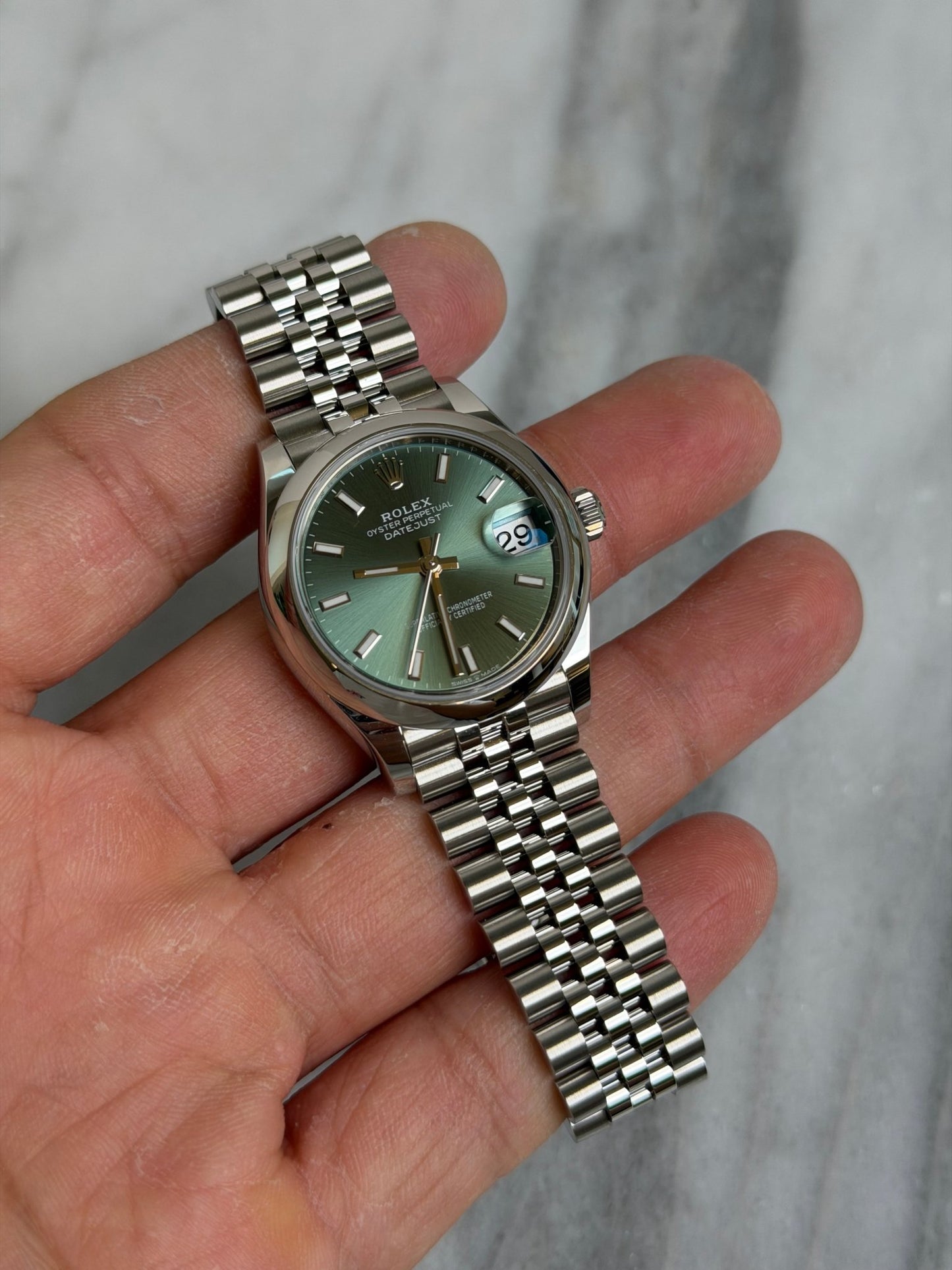 Rolex 2026 278240 Jubilee Green Index DJ31 New Complete 14397