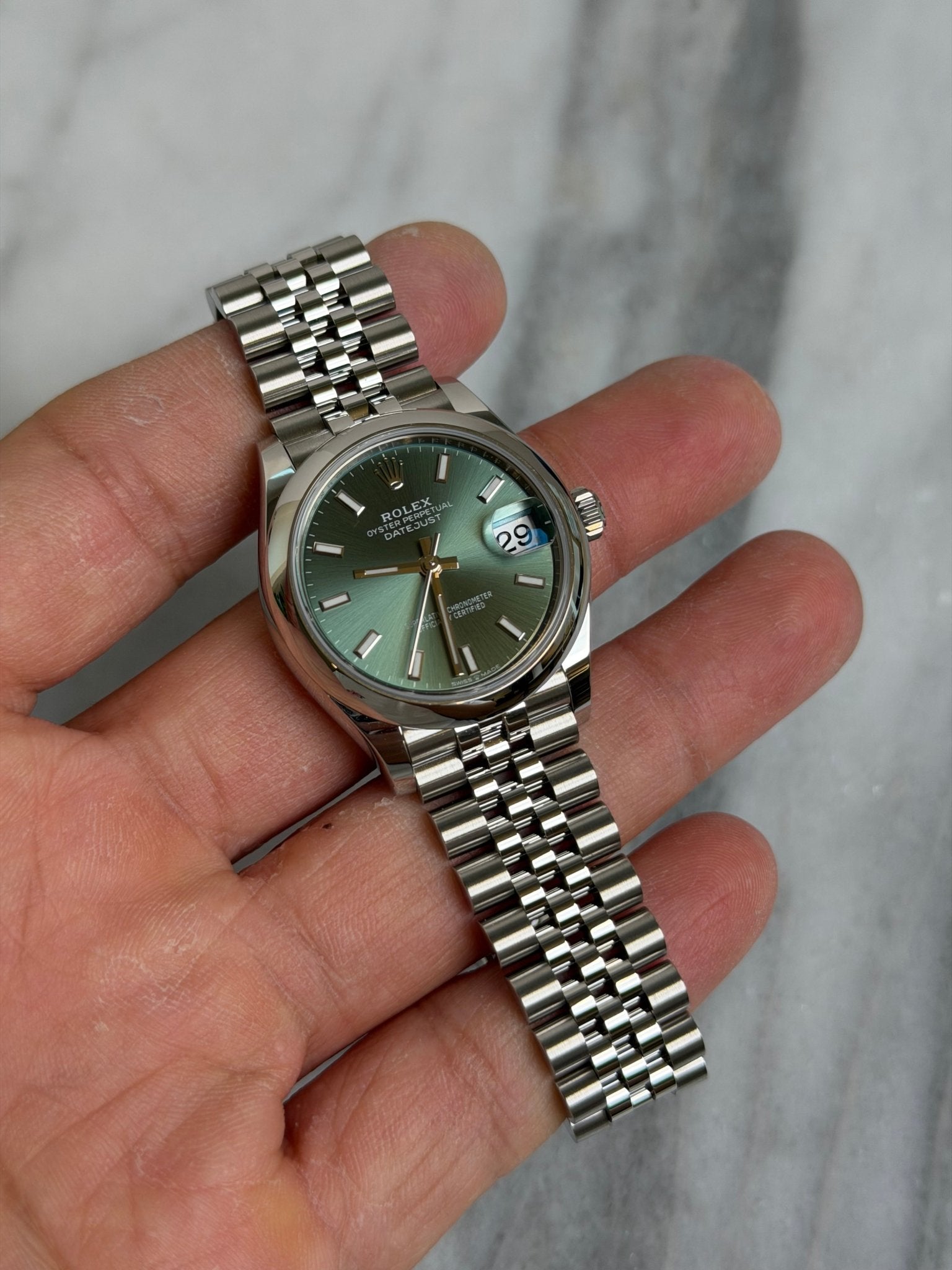 Rolex 2026 278240 Jubilee Green Index DJ31 New Complete 14397