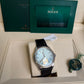 Rolex 2026 52506 Ice Blue 1908 on Black Strap New Complete w/ White Tag 14798