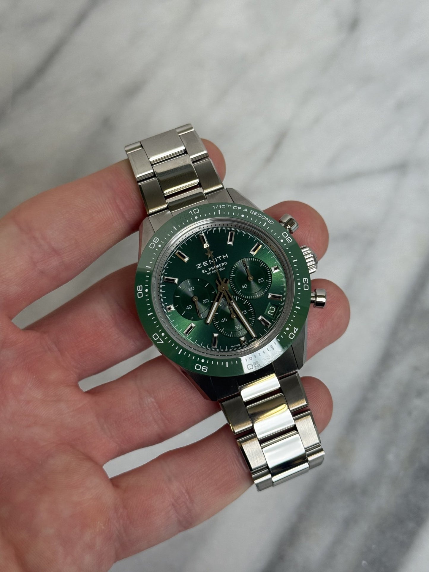 Zenith 2023 03.3107.3600 Green Chronomaster Sport New Complete 8344