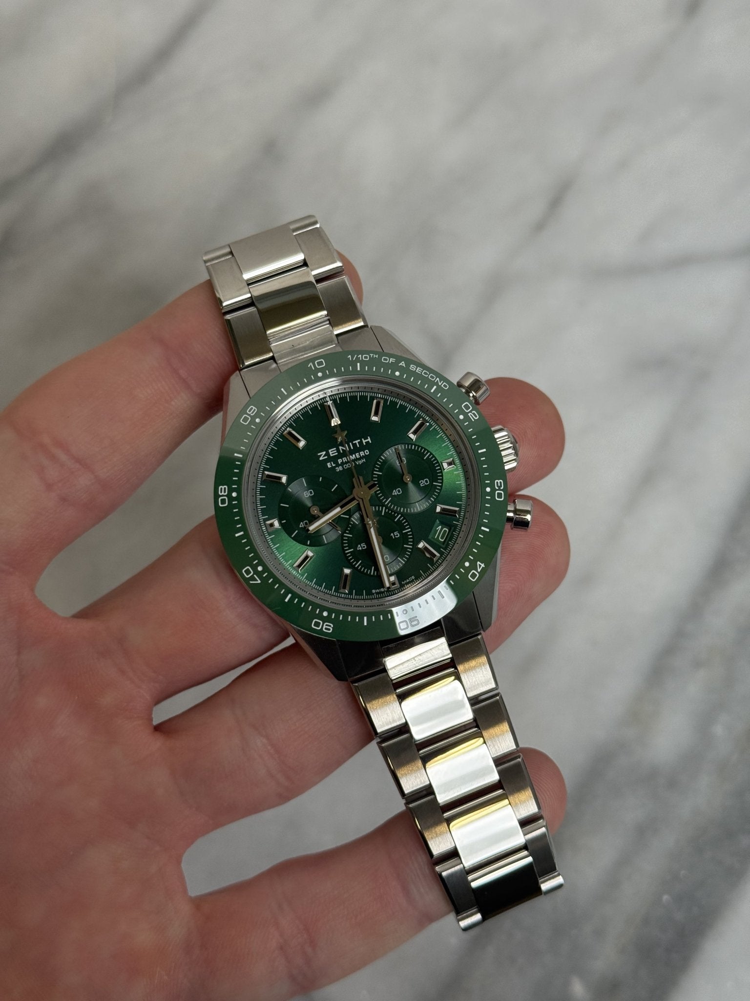 2024 03.3107.3600 Green Chronomaster Sport New, Complete