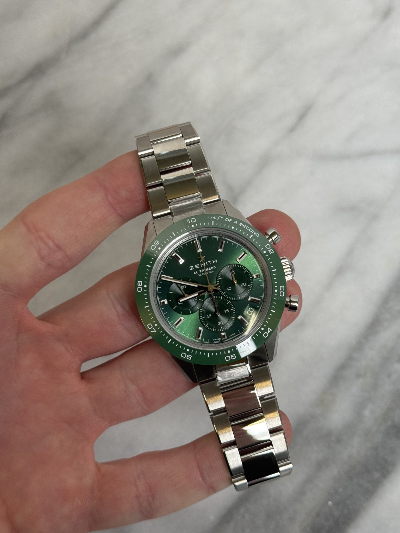 Zenith 2024 03.3107.3600 Green Chronomaster Sport New Complete 8343