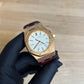 N/A 15300or White on Leather Preowned Watch Only